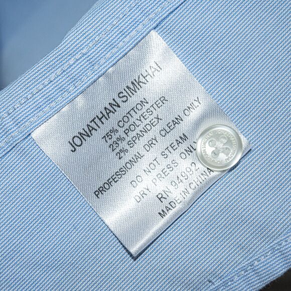 Jonathan Simkhai Women's Hi low Cropped front Oxford Shirt in Blue size Small - Picture 9 of 9